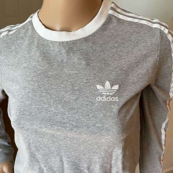 Adidas Originals Long Sleeve 3 Stripes Crew Neck - Picture 3 of 10